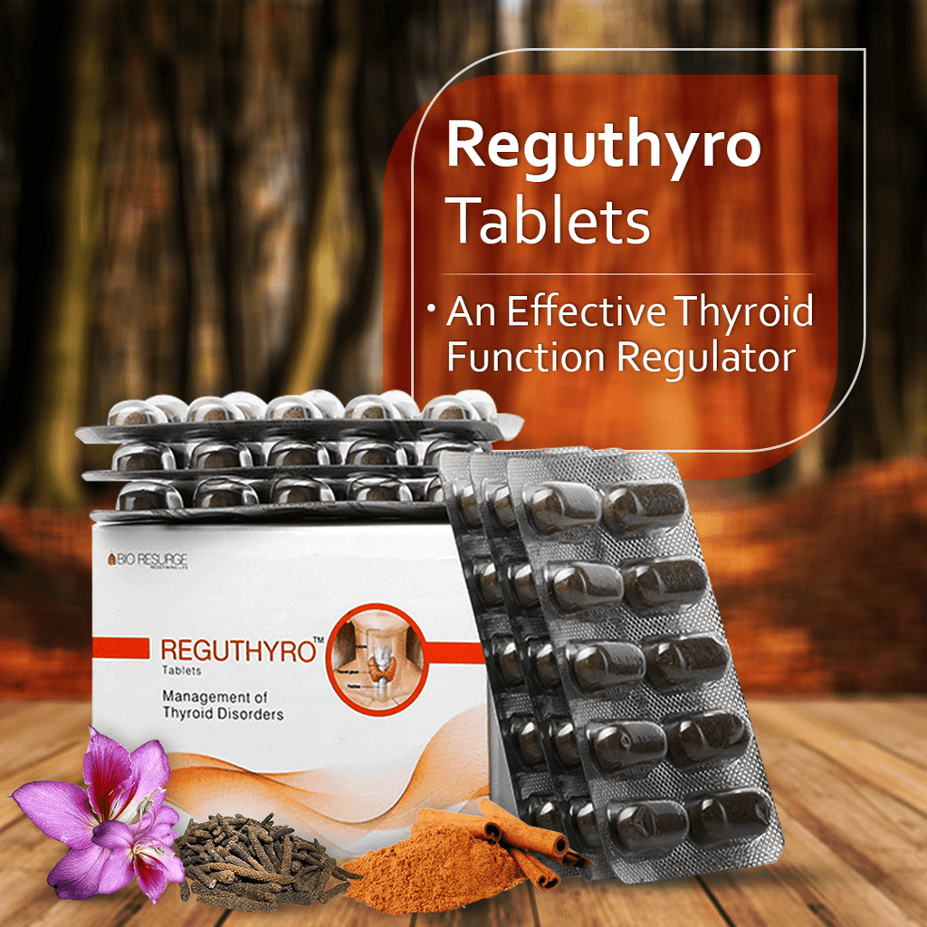 Reguthyro - regulate thyroid hormones naturally | Ayurvedic Thyroid Medicine: One piece MRP (Inclusive of all taxes):Rs.480/- Net Weight 45gm