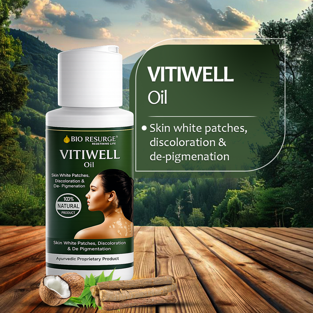 Bio Resurge Vitiwell Oil for Skin White Patches, Discoloration & De Pigmenation