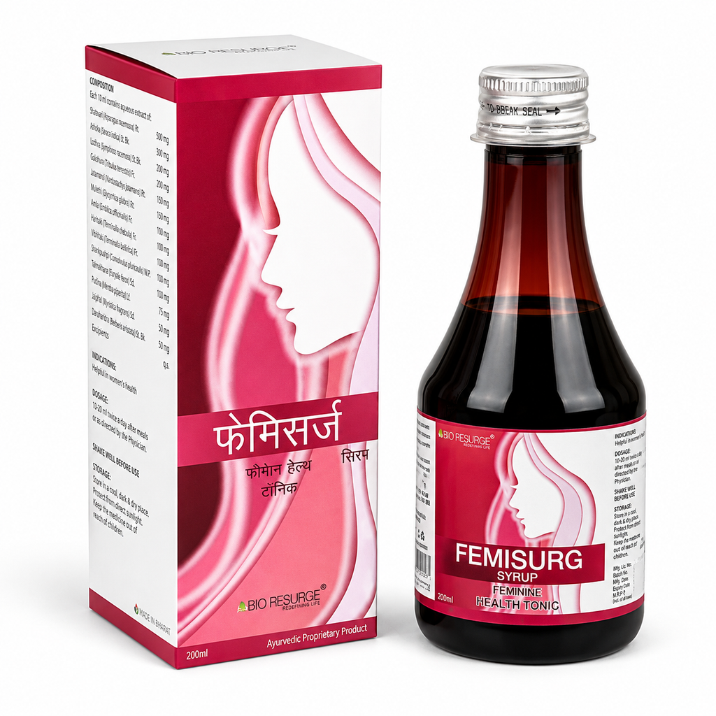 Femisurg - Complete Women Health Tonic | Reduces Hormonal Imbalance Symptoms: One piece MRP (Inclusive of all taxes):Rs.200/- Net Weight 200ml