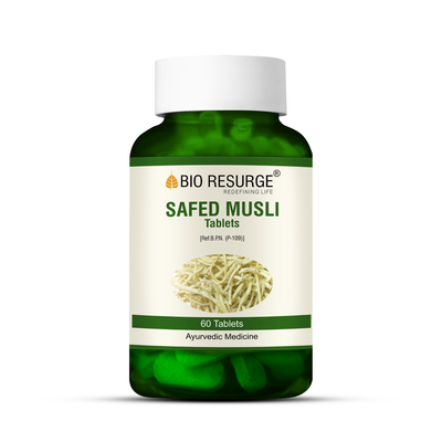 Safed Musli | Improve Strength & Stamina in Men & Women (60 Tablets): One piece MRP (Inclusive of all taxes):Rs.380/- Net Weight 45gm/