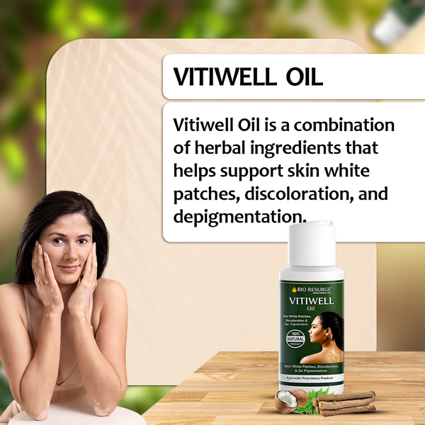 Bio Resurge Vitiwell Oil for Skin White Patches, Discoloration & De Pigmenation