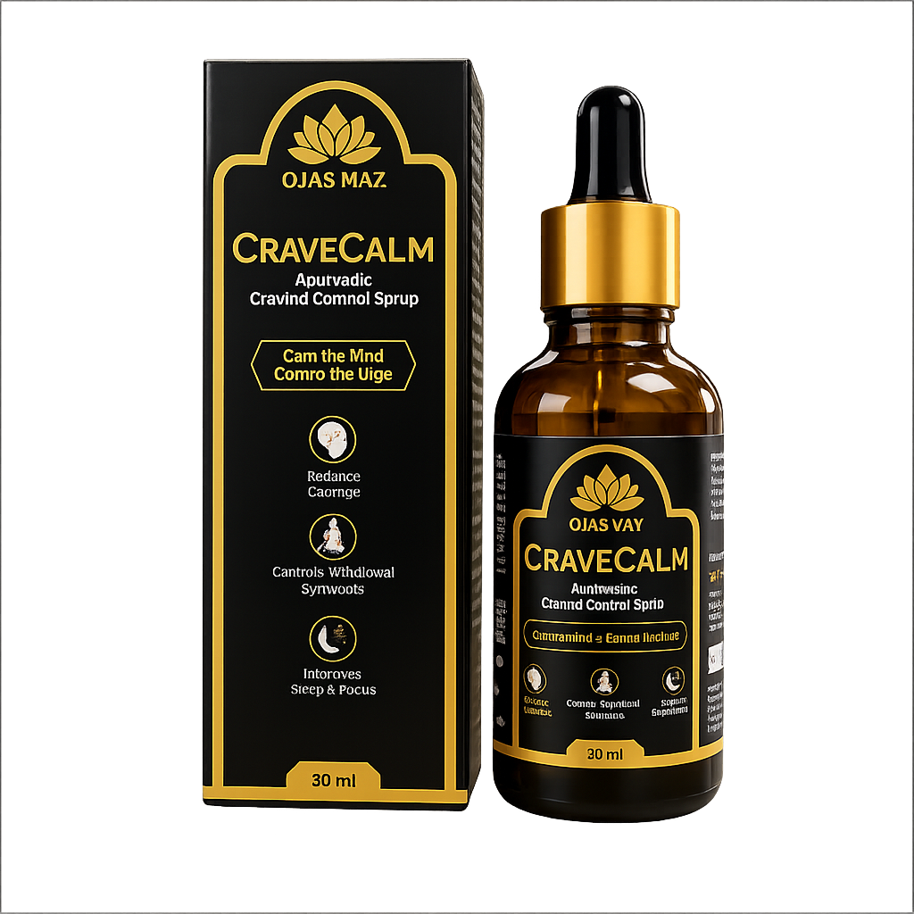 OJAS MAX CraveCalm™ Ayurvedic Anti-Craving Drops | Natural Craving Control & Withdrawal Support | 30 ml
