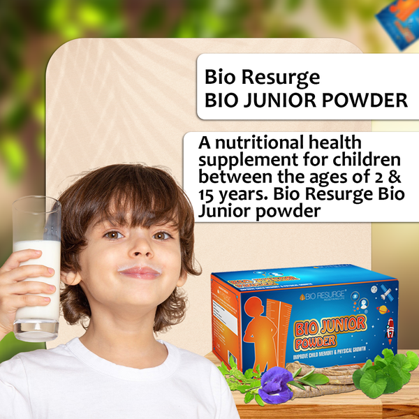 Bio Junior Ayurveda Powder To Improve Child Memory & Physical Growth: 30 Sachets of 5GM, One piece MRP (Inclusive of all taxes):Rs.330/- Net Weight 150gm/