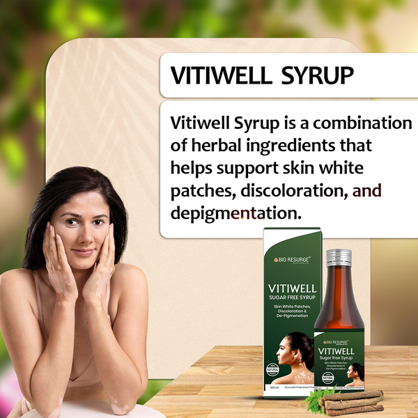 Bio Resurge Vitiwell Syrup for Skin White Patches, Discoloration & De Pigmenation
