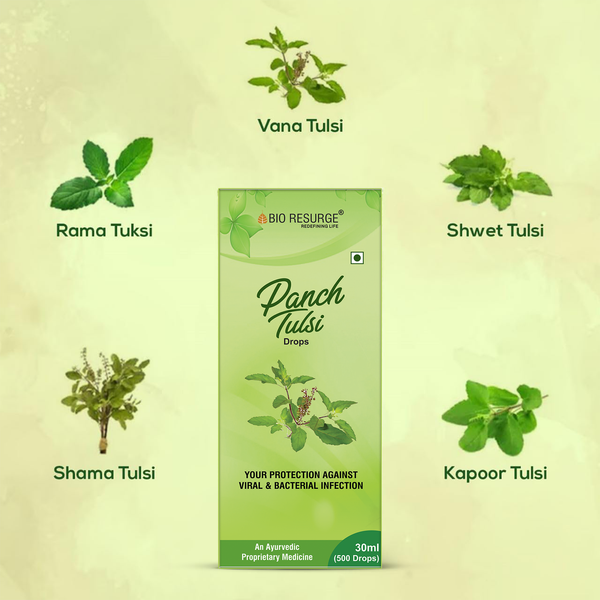 Panch Tulsi Drops | Improve Immunity Naturally: One piece MRP (Inclusive of all taxes):Rs.267/- Net Weight 30ml