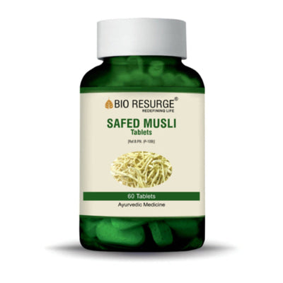 Safed Musli | Improve Strength & Stamina in Men & Women (60 Tablets): One piece MRP (Inclusive of all taxes):Rs.380/- Net Weight 45gm/