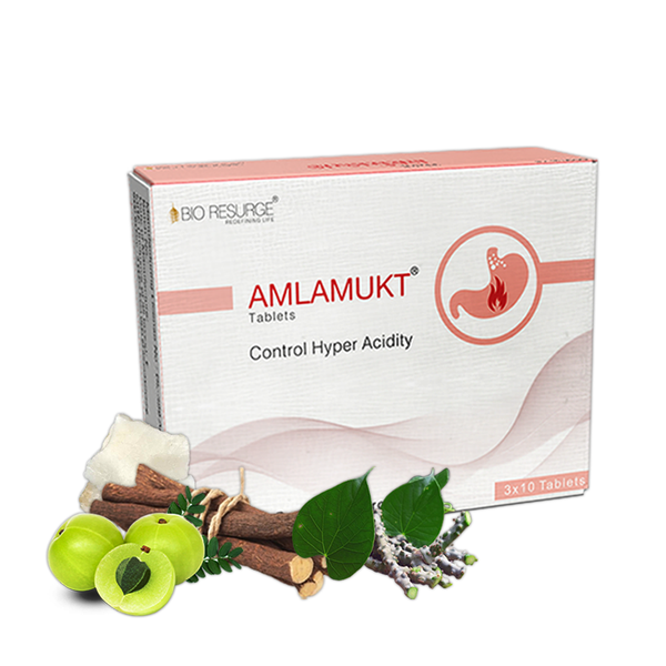 Amlamukt - Acid Reflux and Heartburn | Pack of 30 Tablets: One piece MRP (Inclusive of all taxes):Rs.300/- Net Weight 21gm/