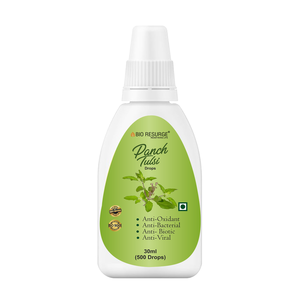 Panch Tulsi Drops | Improve Immunity Naturally: One piece MRP (Inclusive of all taxes):Rs.267/- Net Weight 30ml