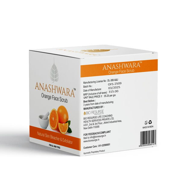 Orange Face Scrub for Exfoliating: One piece MRP (Inclusive of all taxes):Rs.315/- Net Weight 60gm