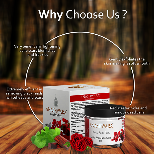 Anashwara Rose Face Pack for Melanin Control & Pigmentation