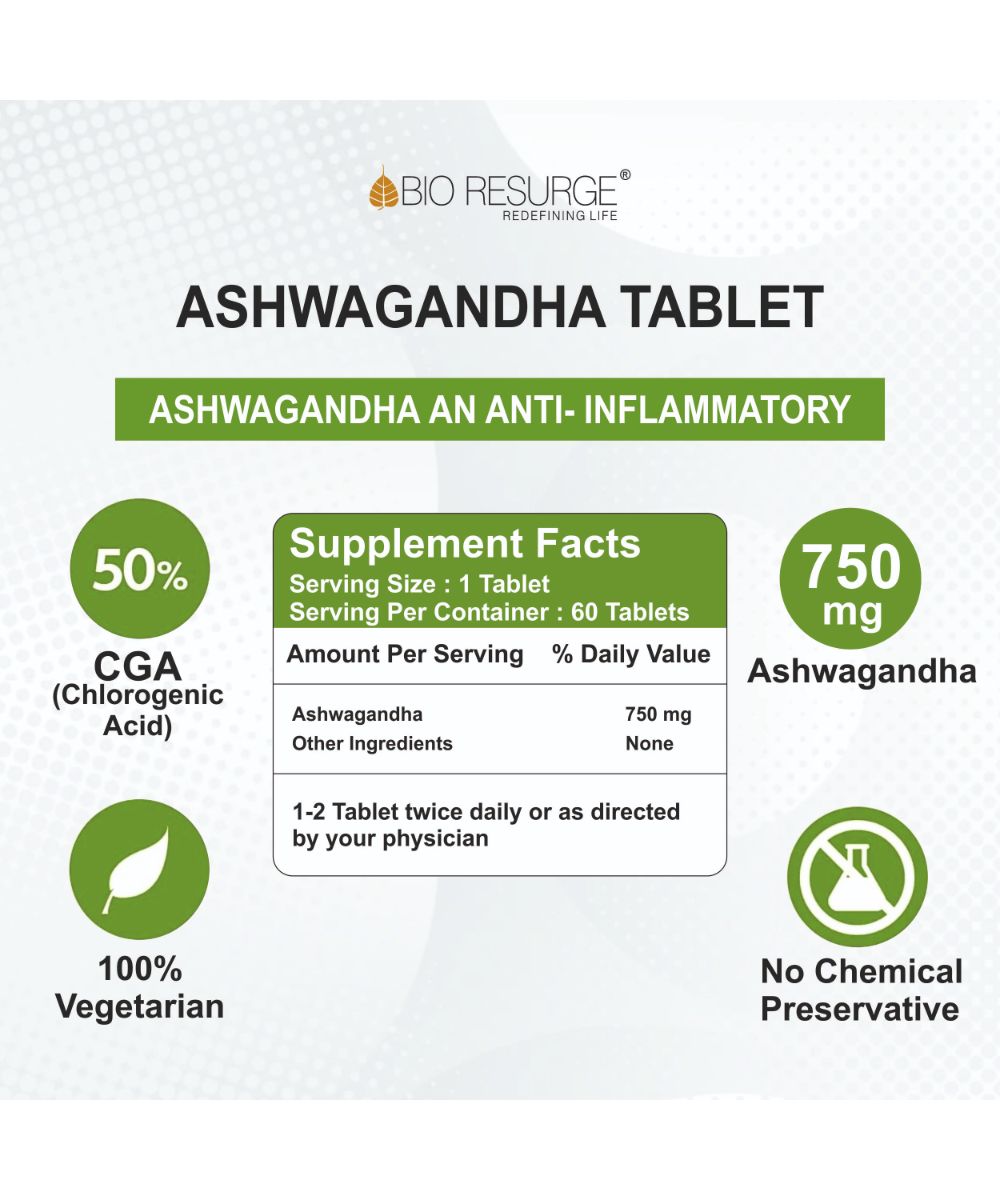 Bio Resurge Ashwagandha Tablets :- healthy immune system