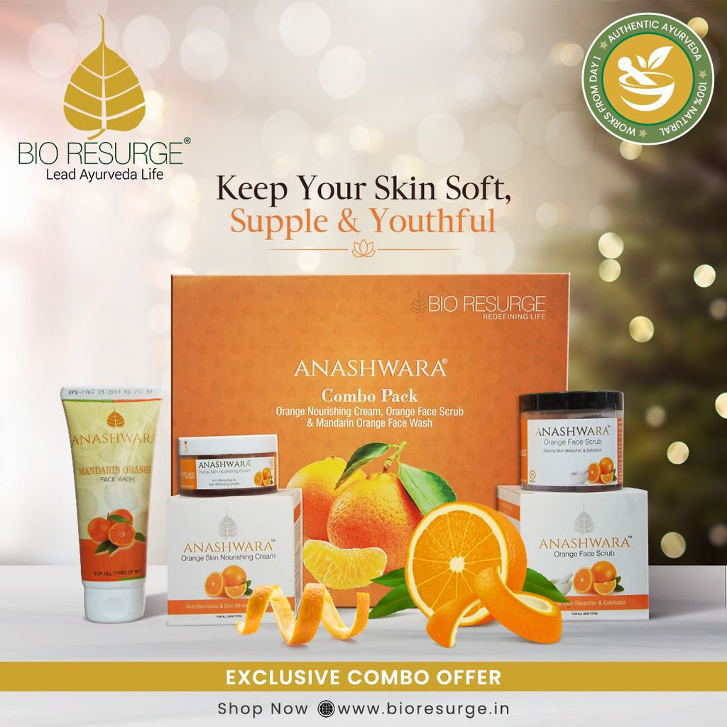 Orange Facial Kit - Complete Solution for Blemish Tan Removal and  Whitening Skin Bio Resurge 