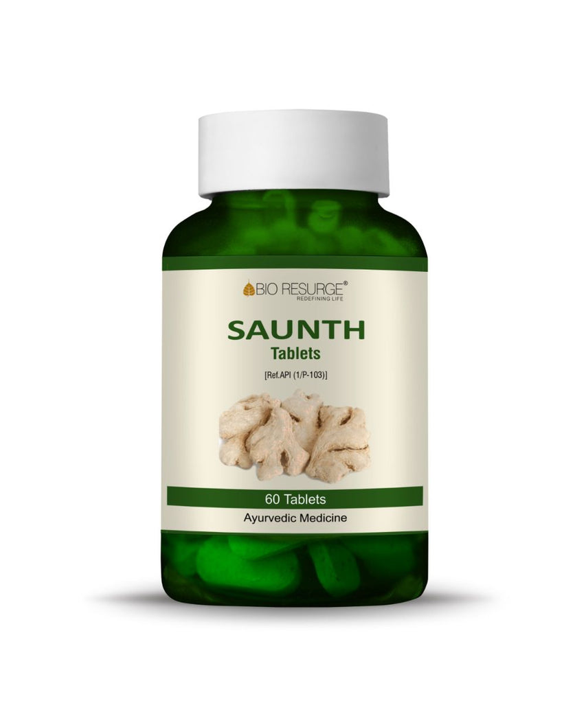 Bio Resurge Saunth Tablets Help for Arthritis|Cholesterol|Gastritis-750mg(60 tablets)