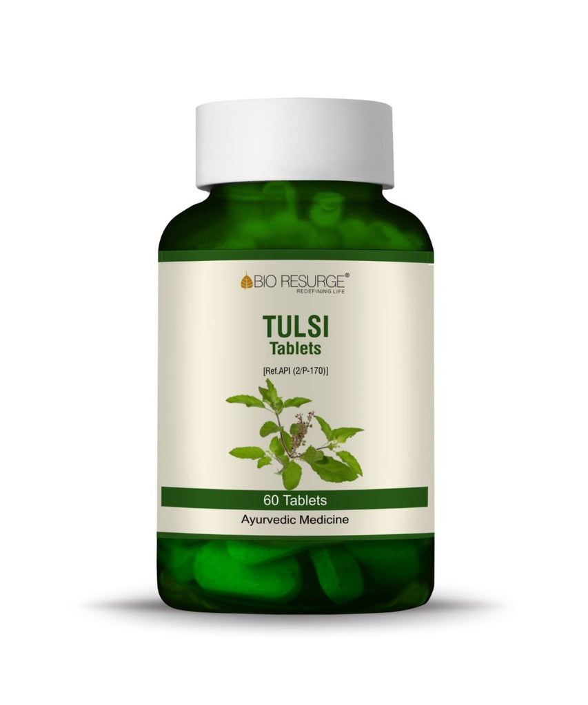 Bio Resurge Tulsi Tablets For Boosts Immunity|Provides Relief in Cough & Cold-750mg(60 tablets): One piece MRP (Inclusive of all taxes):Rs.270/- Net Weight 45gm/
